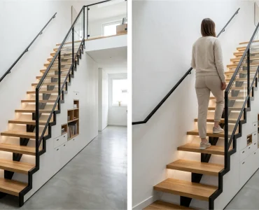 escalier coller murs